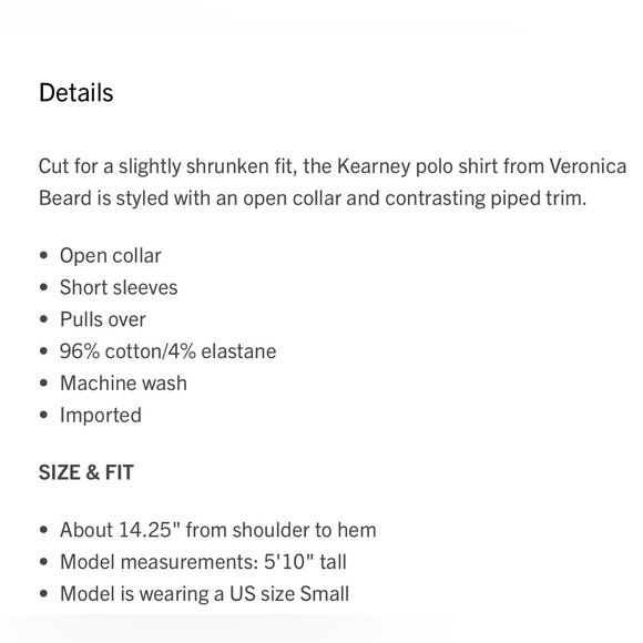 Veronica Beard Sky Blue Open Collar Polo Top - Picture 7 of 7